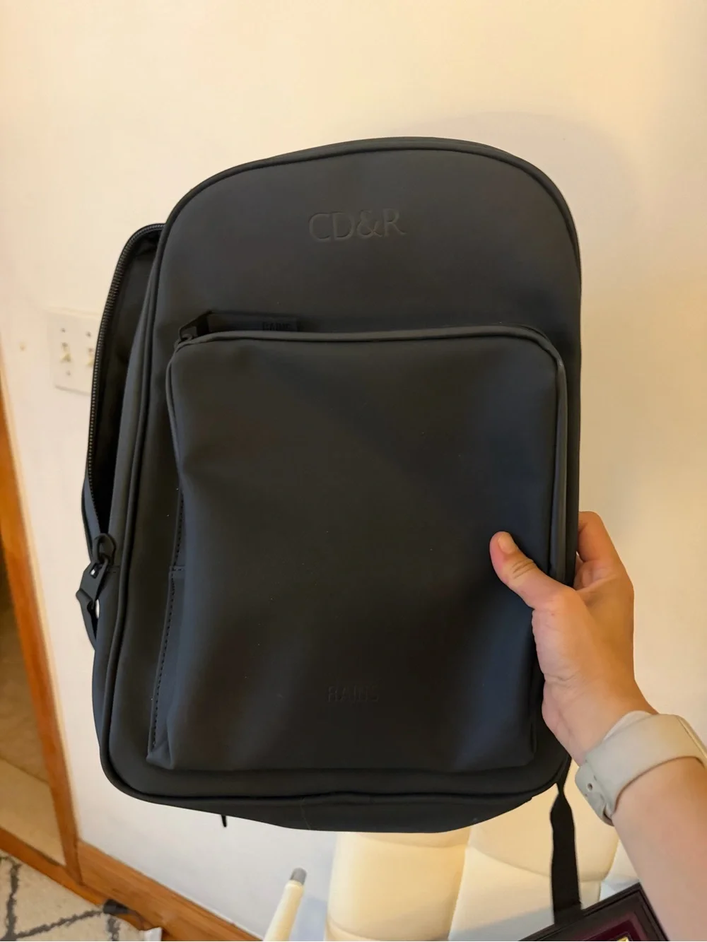 Rains Black CD&R Minimalist Backpack